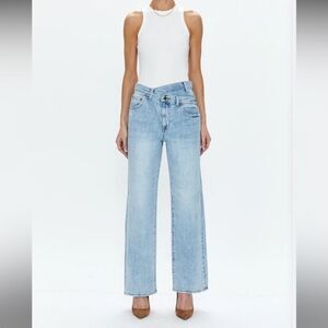 PISTOLA Bobbie mid rise loose straight leg with crossover